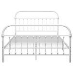 vidaXL Cadre de lit sans matelas blanc métal 120x200 cm