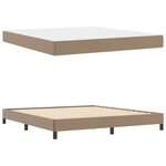vidaXL Cadre de lit avec matelas Cappuccino 180 x 200 cm tissu