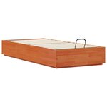 vidaXL Cadre de lit ottoman Brun Ciré 75 x 190 cm Pin massif