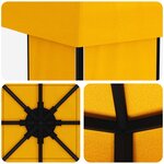 vidaXL Pavillon 4 × 3 m Jaune Polyester et Acier 190 gsm