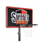 Panier de basketball sur pied mobile "the black mamba 2" hauteur réglable de 1 60m à 2 20m