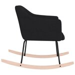 Vidaxl chaise à bascule noir tissu