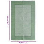 vidaXL Tapis d'extérieur ARAKIL vert 120 x 180 cm PP
