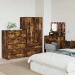 vidaXL Armoires de rangement 2 Pièces Chêne fumé 80 x 48 x 105 cm