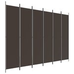 vidaXL Cloison de séparation 6 panneaux Marron 300x220 cm Tissu
