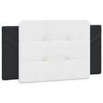 vidaXL Coussin de tête de lit Zadar noir et blanc 100 cm similicuir