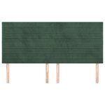 vidaXL Tête de lit Vert foncé 200x5x118/128 cm Velours