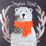 Carte Joyeux Noël avec Enveloppe Blanche 15x15cm