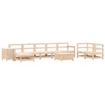 vidaXL Salon de jardin 10 Pièces bois de pin massif