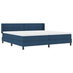vidaXL Lit boxspring avec matelas avec matelas Bleu 200 x 200 cm