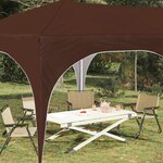 vidaXL Tente de fête pop-up 575 x 288 x 245 cm Marron Tissu Oxford