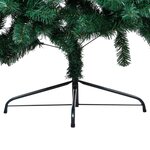 vidaXL Demi-arbre de Noël artificiel pré-éclairé et boules vert 120 cm