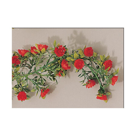 Roses rouges guirlande pour vitrine longueur 1850 mm - l2g -  - 1850