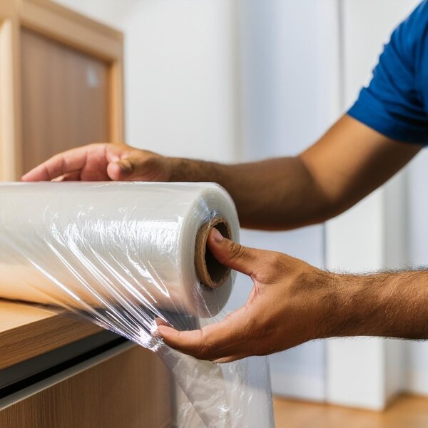 BOMEI PACK Film étirable Demenagement (lot De 4) De Film Emballage, Transparent Cling Film 250m