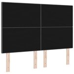 vidaXL Tête de lit LED avec bandes LED Gris foncé 144 cm tissu