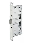 THIRARD - Boitier de serrure encastrable à cylindre pour porte de chaufferie  axe 65mm  industrie  bouts ronds  zingué - THIRARD