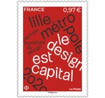 Timbre - Lille, capitale mondiale du design - Lettre verte