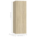 vidaXL Ensemble de meubles TV 8 Pièces Chêne sonoma Bois d'ingénierie