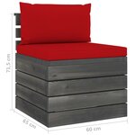 vidaXL Salon palette de jardin 4 Pièces avec coussins Bois de pin massif