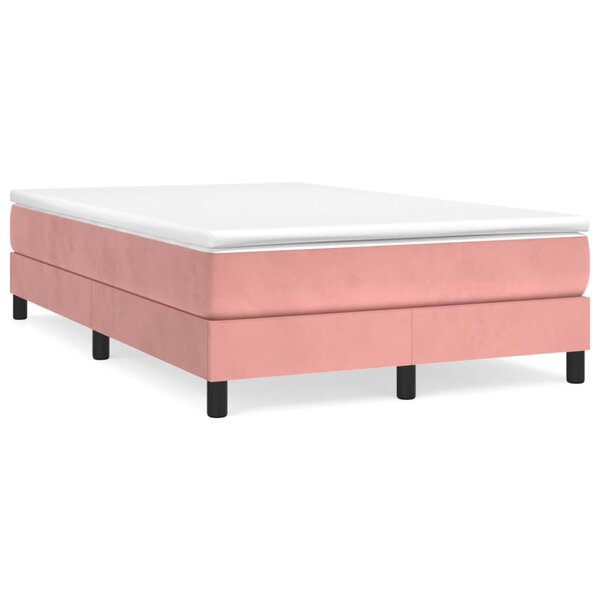 vidaXL Cadre de lit Rose 120x200 cm Velours