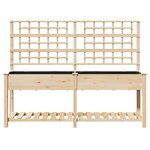 vidaXL Cache-pot de jardin avec étagère Beige 203.5 x 54 x 152.5 cm