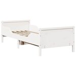 vidaXL Lit extensible pour enfants Other Blanc 80 x 130 / 165 / 200 cm