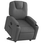 vidaXL Fauteuil inclinable Gris foncé Tissu