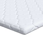 vidaXL Surmatelas en Coco Blanc 80 x 200 cm Tissu jacquard