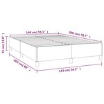 vidaXL Cadre de lit sans matelas marron foncé 140x200 cm tissu