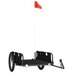 vidaXL Remorque de vélo noir tissu oxford et fer
