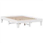 vidaXL Lit bibliothèque sans matelas blanc 150x200 cm bois pin massif