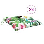 vidaXL Coussins de chaise lot de 4 multicolore 40x40x7 cm tissu