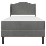 vidaXL Cadre de lit avec tête de lit Gris foncé 90 x 190 cm Velours