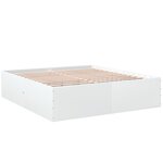 vidaXL Cadre de lit blanc 200x200 cm bois d'ingénierie