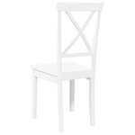 vidaXL Chaises à manger 2 Pièces blanc bois massif caoutchouc