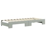 vidaXL Lit de jour avec gigogne et matelas gris clair 80x200cm velours