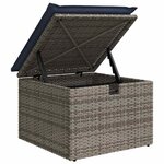 vidaXL Ensemble de canapé de jardin avec coussin 6 Pièces Gris Poly rotin