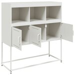 vidaXL Buffet blanc 100 5x39x107 cm acier