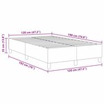 vidaXL Lit à ressorts Vert gris 120 x 190 cm Tissu en velours côtelé