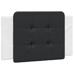 vidaXL Cadre de lit avec lumières LED blanc noir 90x190 cm similicuir