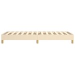 vidaXL Cadre de lit à ressorts crème 100x200 cm tissu