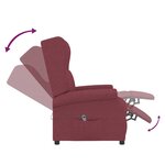 vidaXL Fauteuil inclinable électrique à oreilles rouge bordeaux tissu