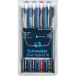 Pochette de 4 stylos Roller à encre One Hybrid N Pte Aiguille 03 Multicolore SCHNEIDER