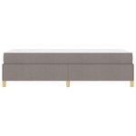 vidaXL Lit à ressorts Taupe et Marron et Blanc 80 x 200 cm tissu