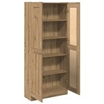 vidaXL Buffet haut chêne artisanal 82 5x30 5x185 cm bois d'ingénierie