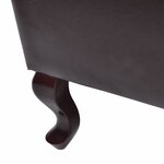 vidaXL Fauteuil avec repose-pied Marron foncé Similicuir