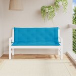 vidaXL Coussins de banc de jardin 2 Pièces bleu clair tissu Oxford