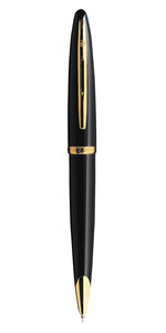 Waterman carène stylo bille  noir  recharge bleue pointe moyenne  coffret cadeau