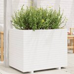 vidaXL Jardinière blanc 90x60x72 cm bois de pin massif