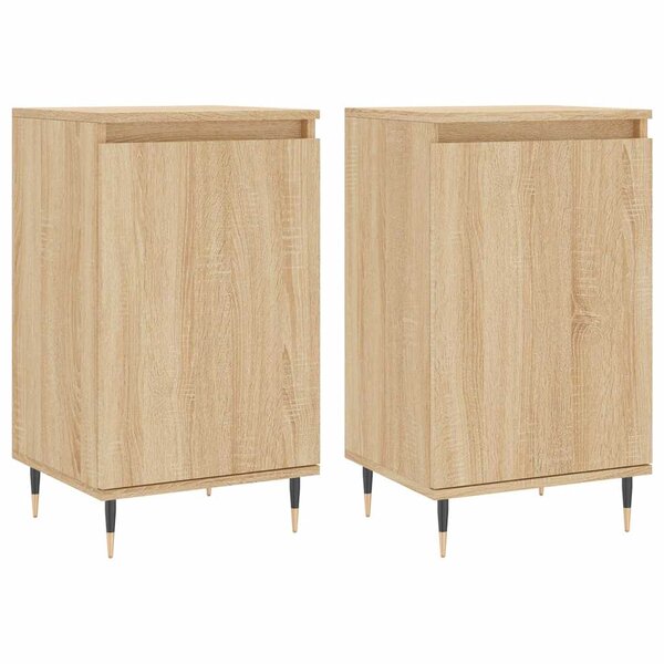 vidaXL Buffets 2 Pièces chêne sonoma 40x35x70 cm bois d'ingénierie